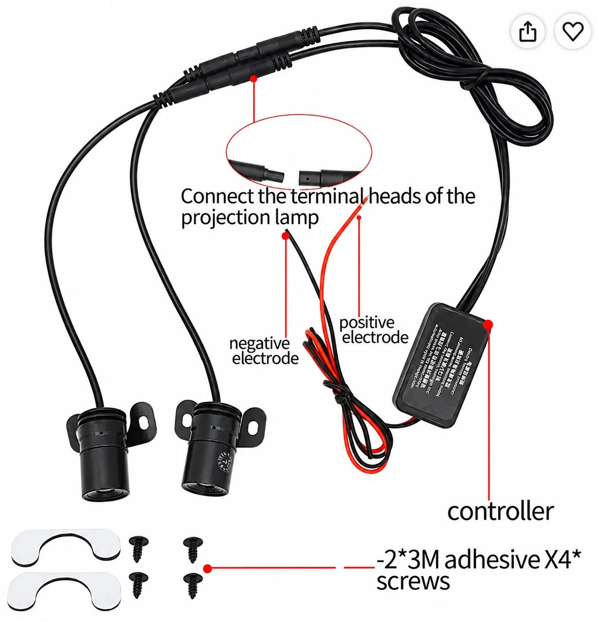 Motorcycle Projector Light Kit